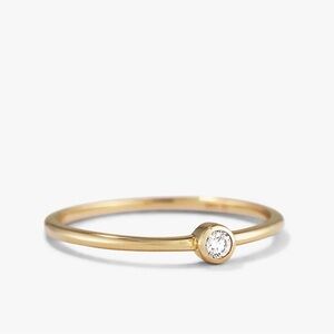 Mejuri Solo Diamond Ring 14K Gold Size 5